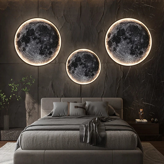 3D Moon Led Wall Lamp