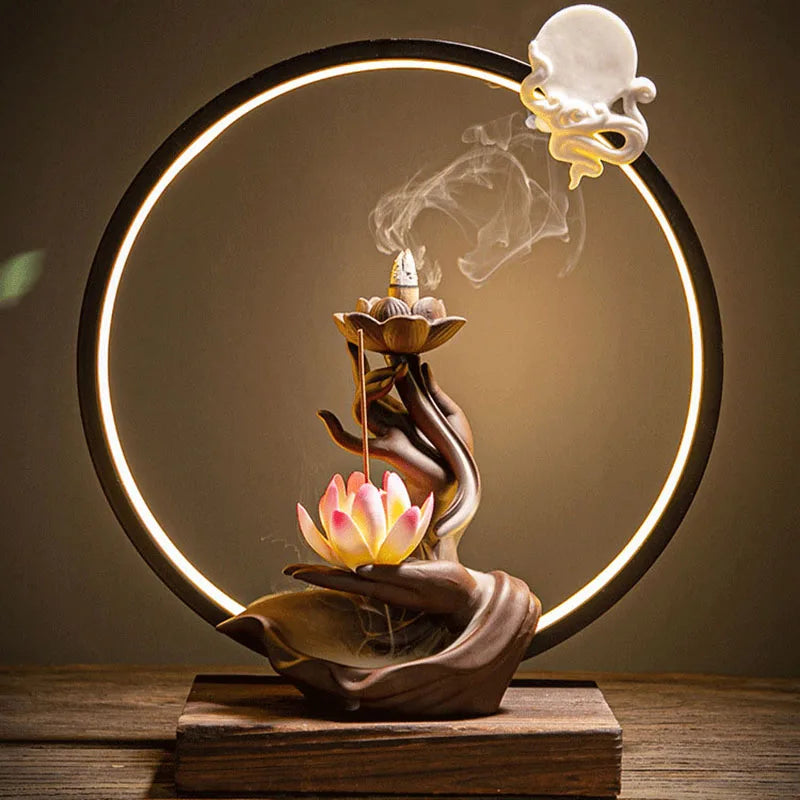 Lotus Reflux Incense Stove Base Lightning